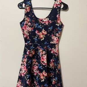 Derek Heart Floral Sleeveless Dress